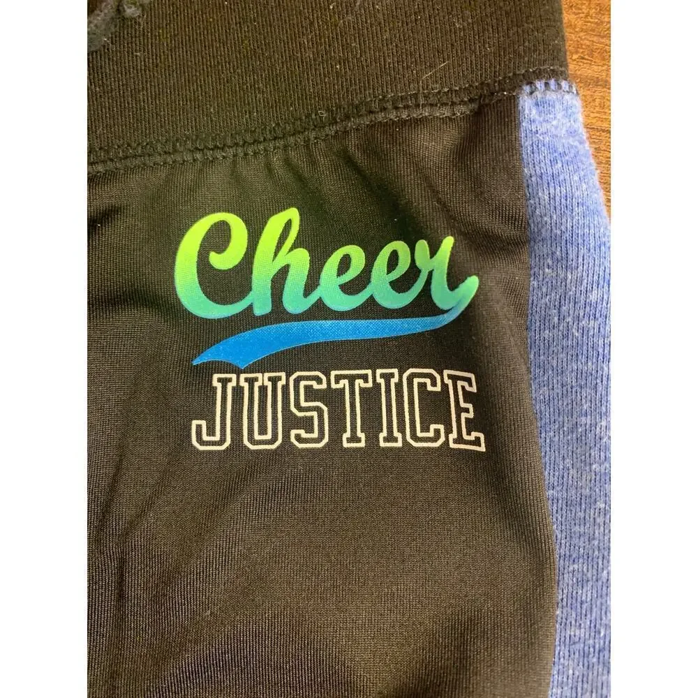 JUSTICE Girl’s “Cheer” Athletic Leggings / Size: 8
